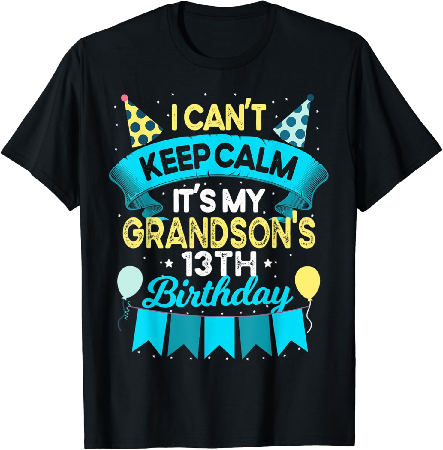 13-years-old-grandson-gift-it-s-my-grandson-13th-birthday-t-shirt